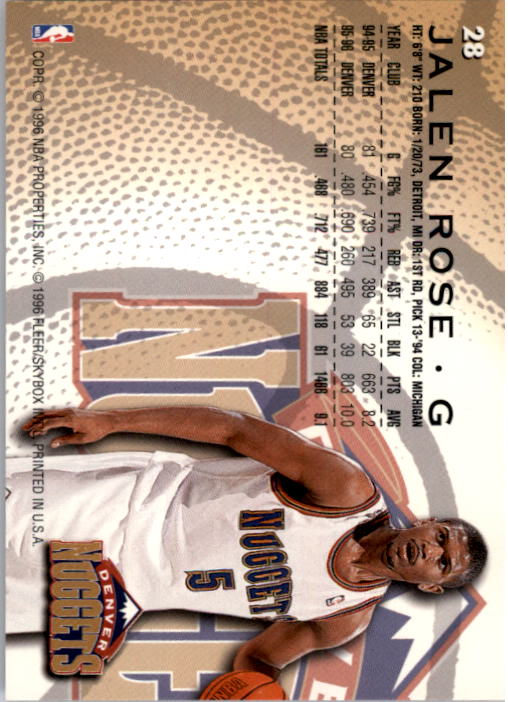 1996/1997 Fleer Basketball Part 1 Main Set Cards - Picture 51 of 473