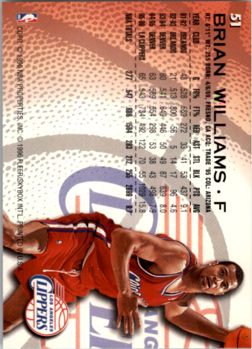 1996/1997 Fleer Basketball Part 1 Main Set Cards - Picture 91 of 473