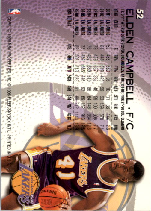 1996/1997 Fleer Basketball Part 1 Main Set Cards - Picture 93 of 473