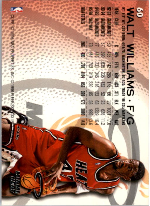 1996/1997 Fleer Basketball Part 1 Main Set Cards - Picture 107 of 473