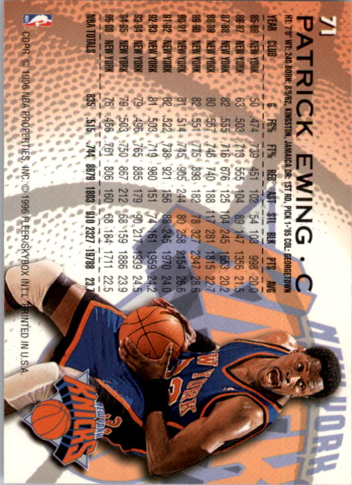 1996/1997 Fleer Basketball Part 1 Main Set Cards - Picture 123 of 473