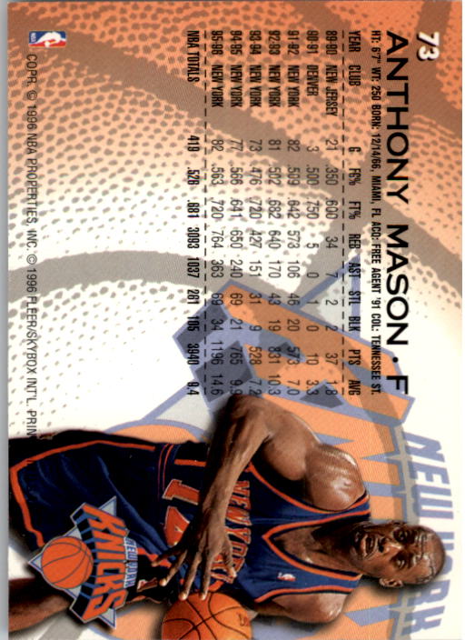 1996/1997 Fleer Basketball Part 1 Main Set Cards - Picture 127 of 473