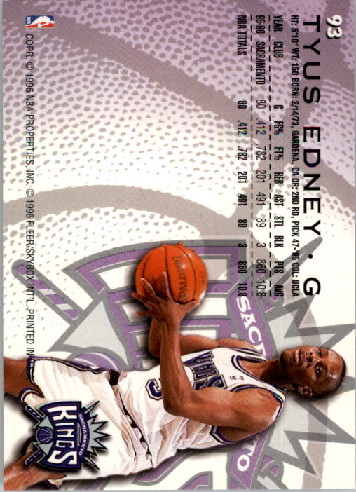 1996/1997 Fleer Basketball Part 1 Main Set Cards - Picture 165 of 473