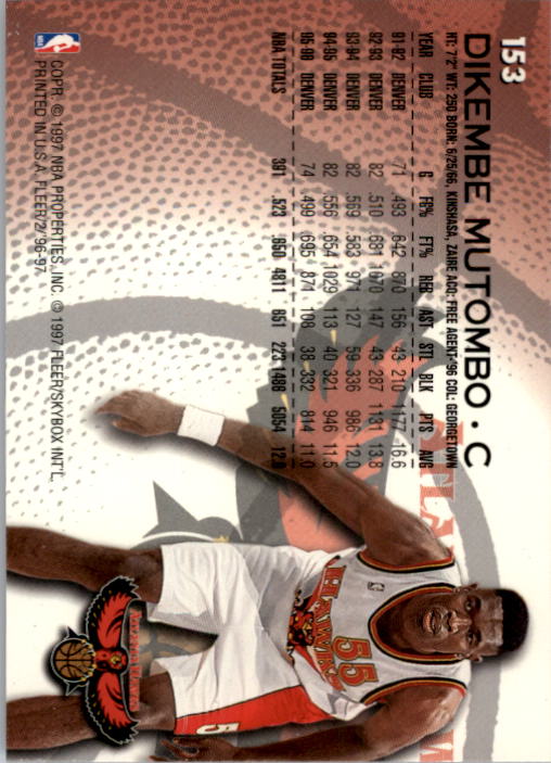 1996/1997 Fleer Basketball Part 1 Main Set Cards - Picture 261 of 473