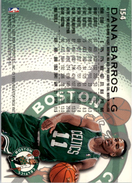 1996/1997 Fleer Basketball Part 1 Main Set Cards - Picture 263 of 473
