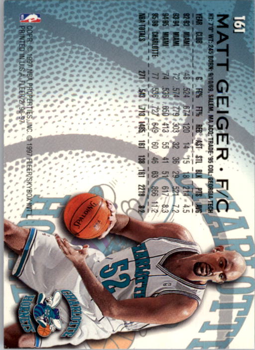 1996/1997 Fleer Basketball Part 1 Main Set Cards - Picture 273 of 473