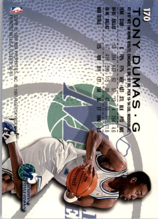 1996/1997 Fleer Basketball Part 1 Main Set Cards - Picture 287 of 473