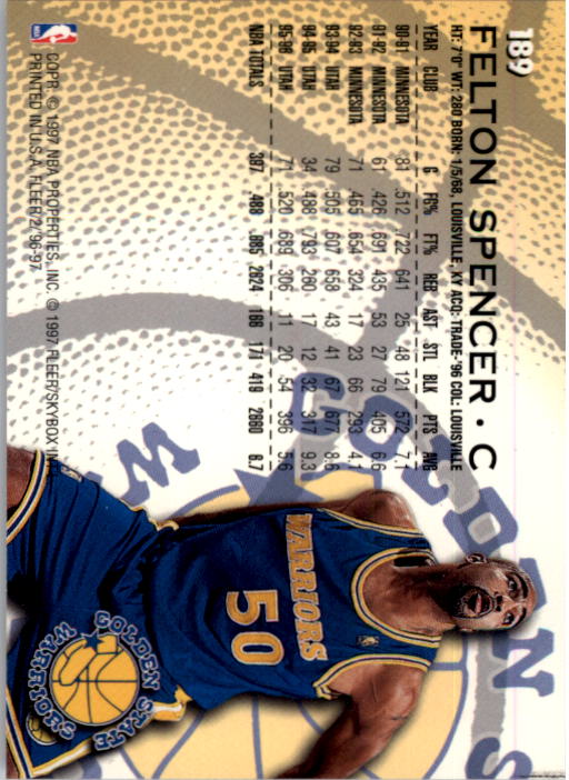 1996/1997 Fleer Basketball Part 1 Main Set Cards - Picture 315 of 473