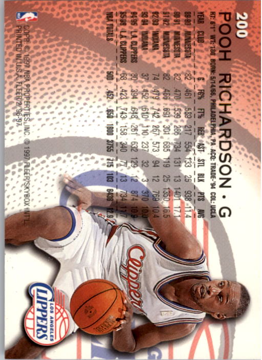 1996/1997 Fleer Basketball Part 1 Main Set Cards - Picture 331 of 473