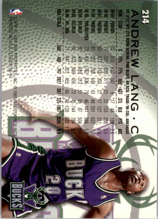 1996/1997 Fleer Basketball Part 1 Main Set Cards - Picture 347 of 473