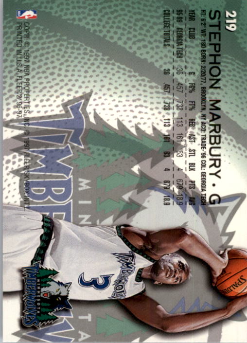 1996/1997 Fleer Basketball Part 1 Main Set Cards - Picture 353 of 473