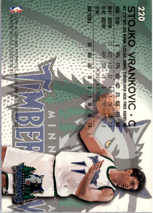 1996/1997 Fleer Basketball Part 1 Main Set Cards - Picture 355 of 473