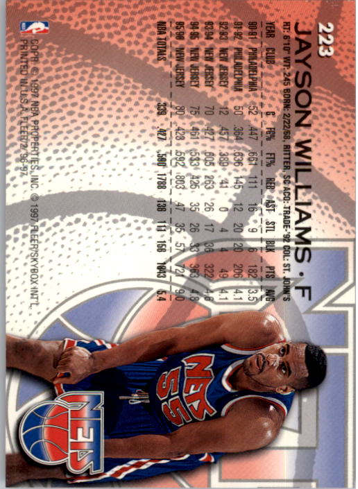 1996/1997 Fleer Basketball Part 1 Main Set Cards - Picture 359 of 473