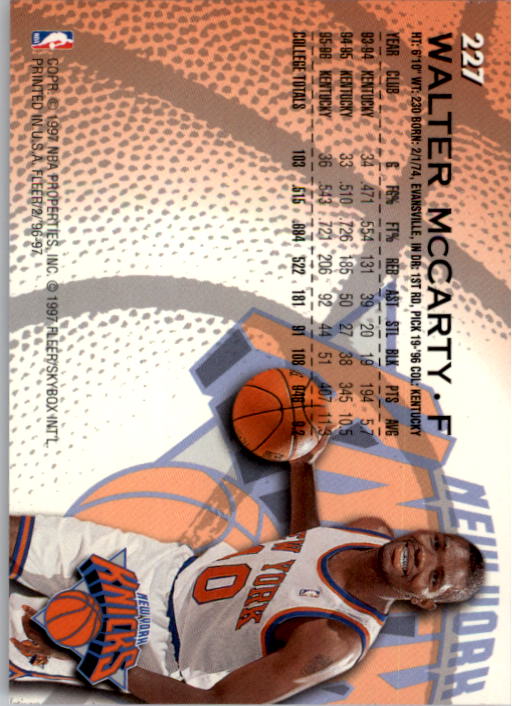 1996/1997 Fleer Basketball Part 1 Main Set Cards - Picture 363 of 473