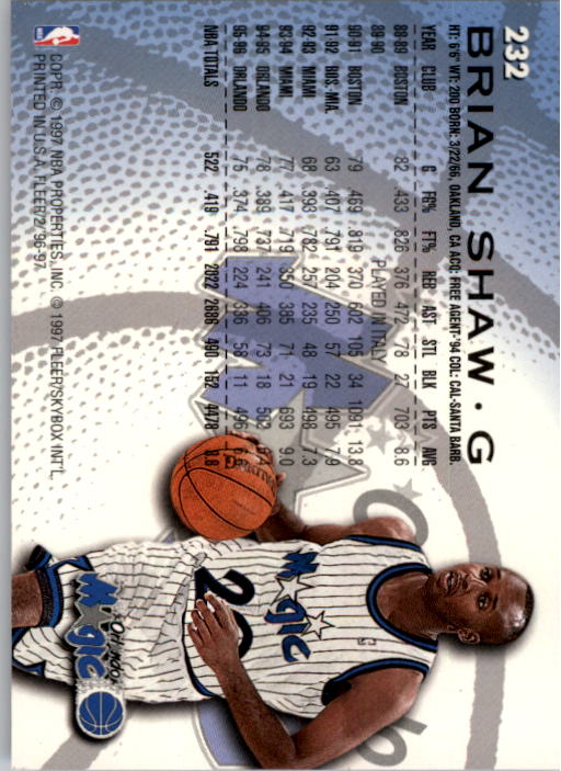 1996/1997 Fleer Basketball Part 1 Main Set Cards - Picture 367 of 473