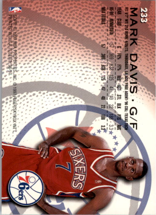 1996/1997 Fleer Basketball Part 1 Main Set Cards - Picture 369 of 473