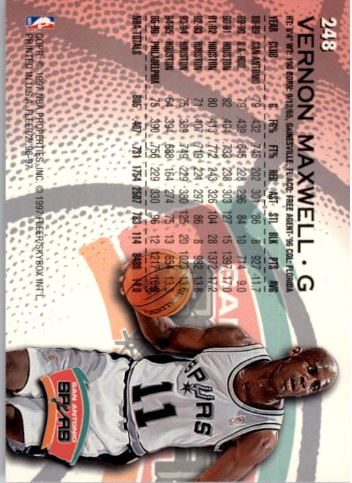 1996/1997 Fleer Basketball Part 1 Main Set Cards - Picture 395 of 473
