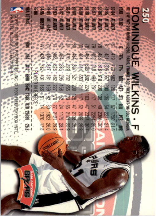1996/1997 Fleer Basketball Part 1 Main Set Cards - Picture 399 of 473