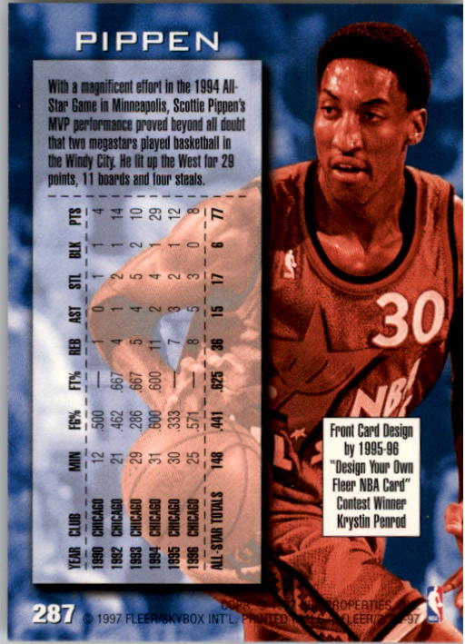 1996/1997 Fleer Basketball Part 1 Main Set Cards - Picture 453 of 473