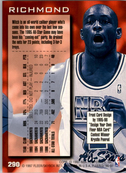 1996/1997 Fleer Basketball Part 1 Main Set Cards - Picture 457 of 473