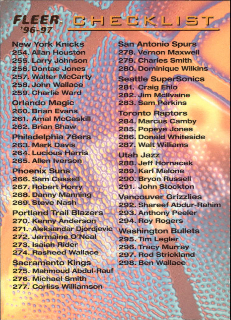 1996/97 Fleer European Basketball - Picture 332 of 333