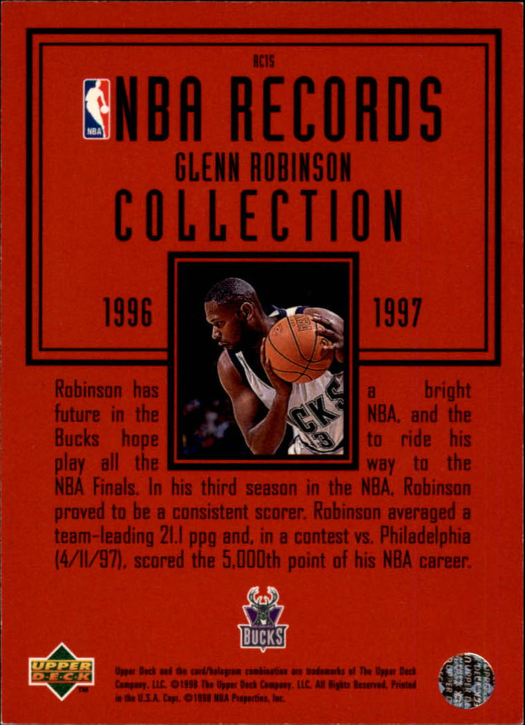 1997/1998 Upper Deck Basketball Part 2 Inserts and Main Set Cards #319 to #356 - Picture 89 of 127
