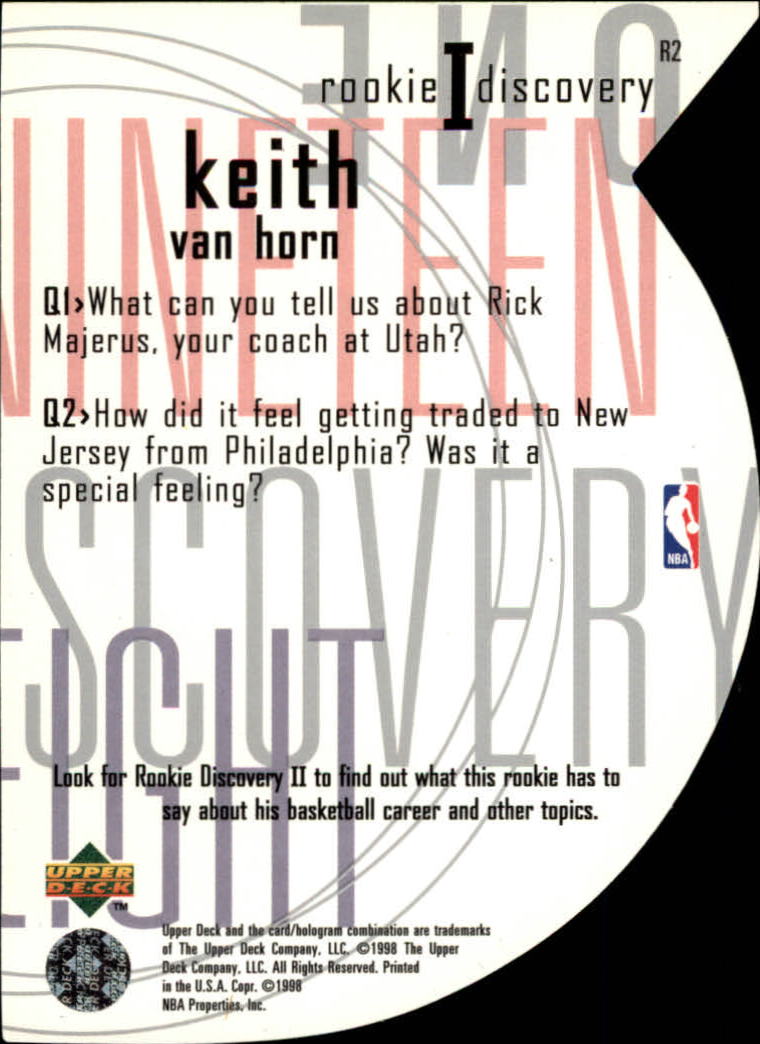 1997/1998 Upper Deck Basketball Part 2 Inserts and Main Set Cards #319 to #356 - Picture 83 of 127