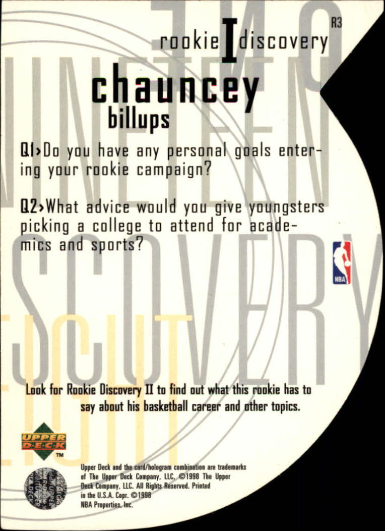 1997/1998 Upper Deck Basketball Part 2 Inserts and Main Set Cards #319 to #356 - Picture 81 of 127