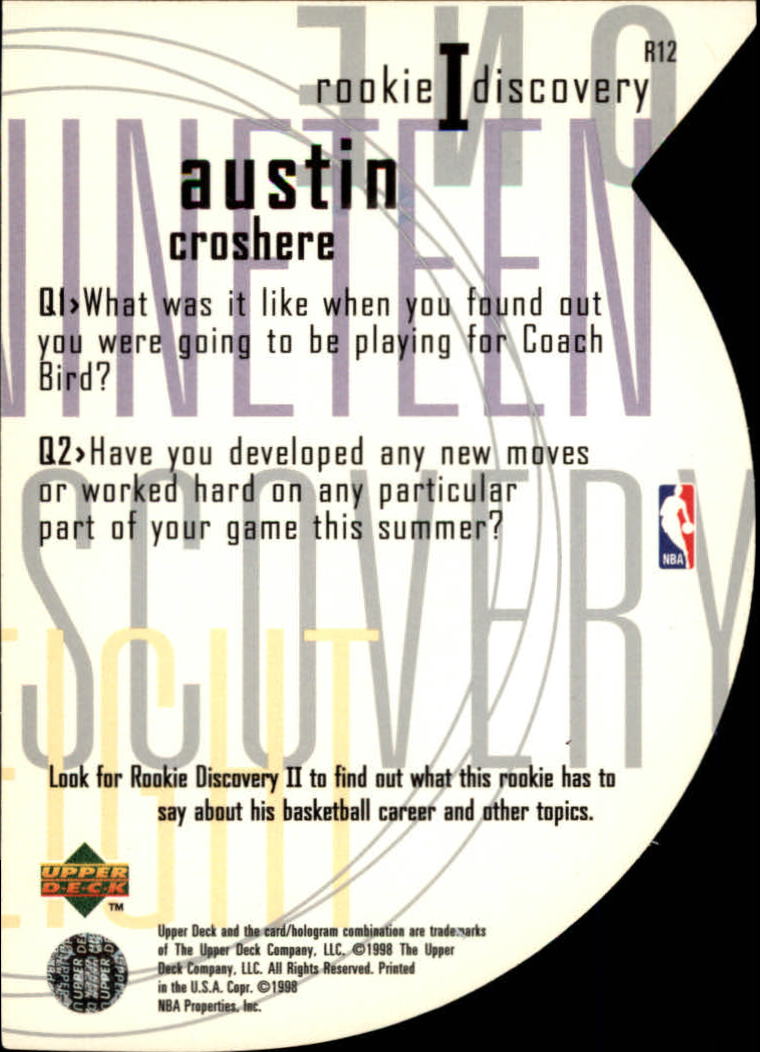 1997/1998 Upper Deck Basketball Part 2 Inserts and Main Set Cards #319 to #356 - Picture 63 of 127