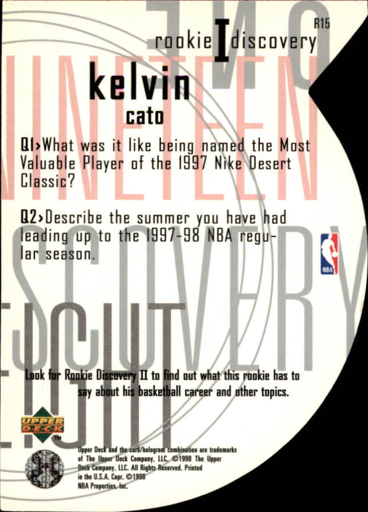 1997/1998 Upper Deck Basketball Part 2 Inserts and Main Set Cards #319 to #356 - Picture 57 of 127