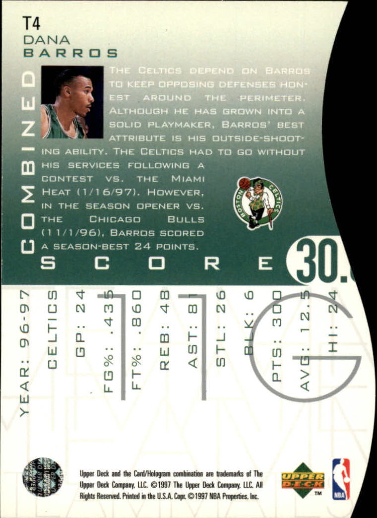 1997/1998 Upper Deck Basketball Part 2 Inserts and Main Set Cards #319 to #356 - Picture 51 of 127