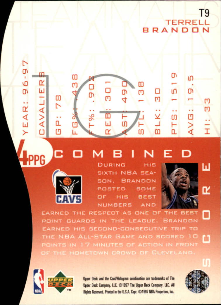 1997/1998 Upper Deck Basketball Part 2 Inserts and Main Set Cards #319 to #356 - Picture 43 of 127