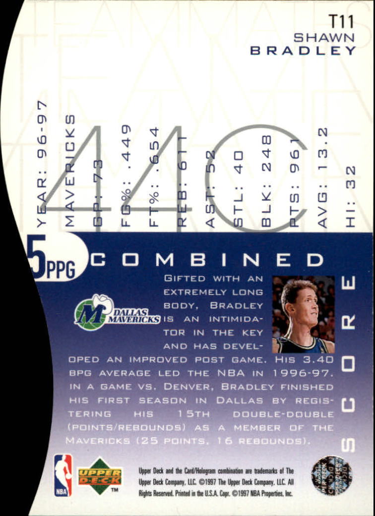 1997/1998 Upper Deck Basketball Part 2 Inserts and Main Set Cards #319 to #356 - Picture 39 of 127