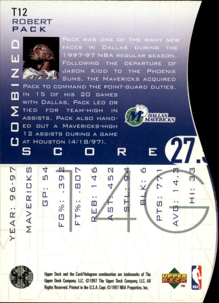 1997/1998 Upper Deck Basketball Part 2 Inserts and Main Set Cards #319 to #356 - Picture 37 of 127