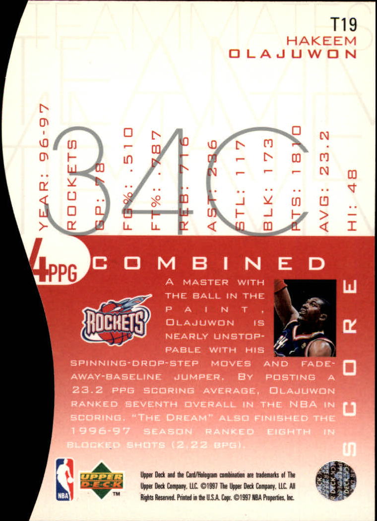1997/1998 Upper Deck Basketball Part 2 Inserts and Main Set Cards #319 to #356 - Picture 23 of 127
