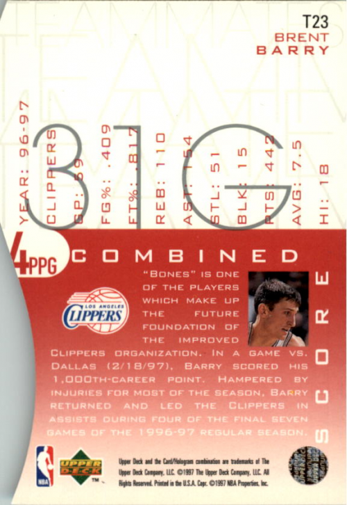 1997/1998 Upper Deck Basketball Part 2 Inserts and Main Set Cards #319 to #356 - Picture 19 of 127