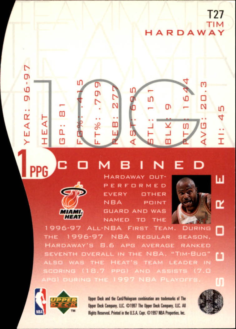 1997/1998 Upper Deck Basketball Part 2 Inserts and Main Set Cards #319 to #356 - Picture 17 of 127