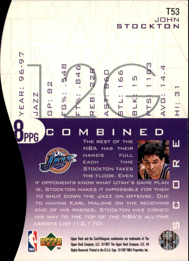 1997/1998 Upper Deck Basketball Part 2 Inserts and Main Set Cards #319 to #356 - Picture 11 of 127