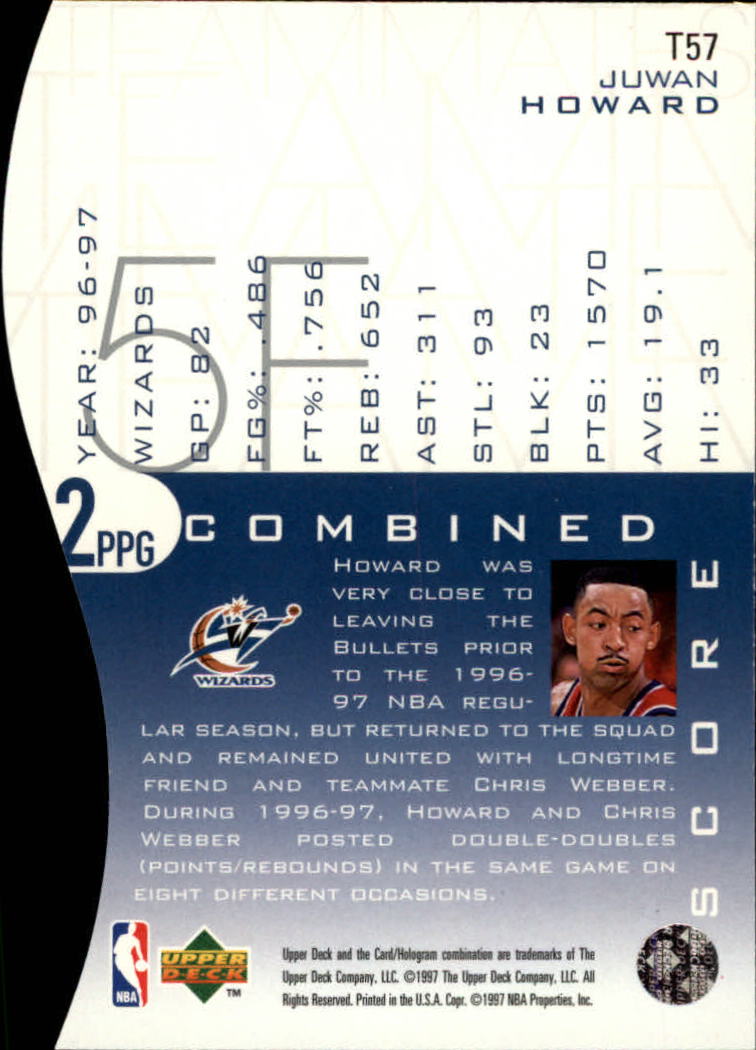 1997/1998 Upper Deck Basketball Part 2 Inserts and Main Set Cards #319 to #356 - Picture 9 of 127