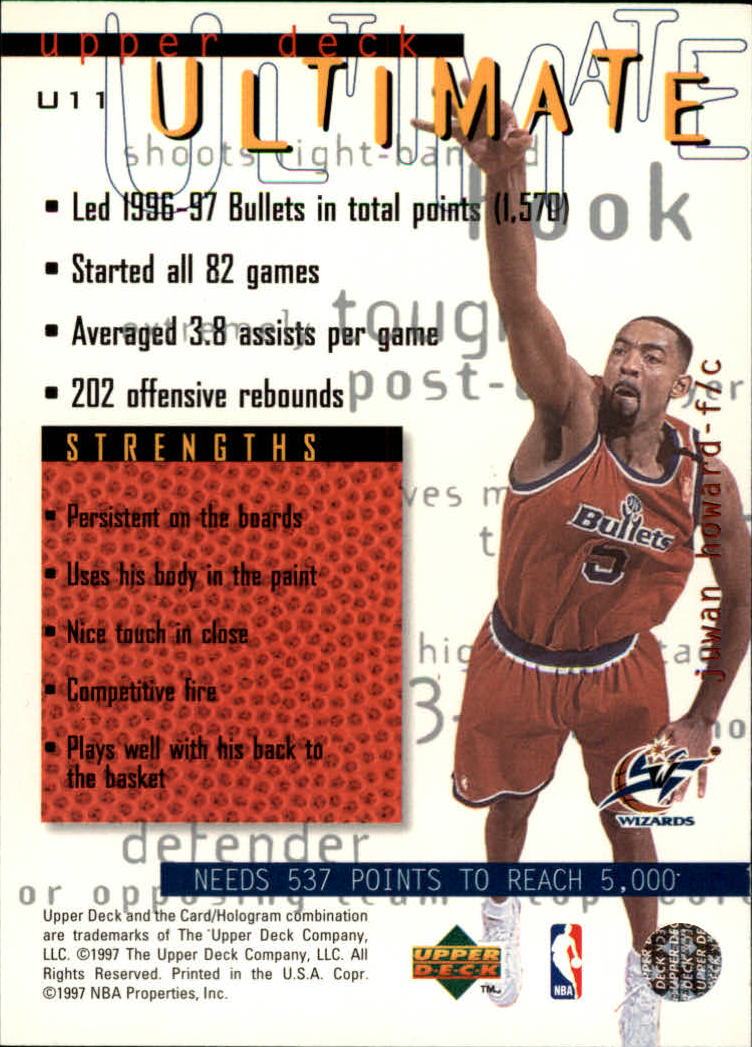 1997/1998 Upper Deck Basketball Part 2 Inserts and Main Set Cards #319 to #356 - Picture 7 of 127