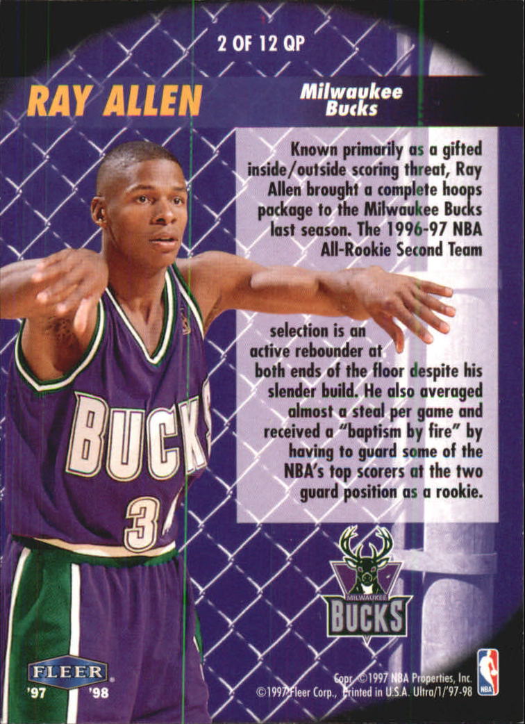 1997/1998 Ultra (Fleer) Basketball Part 2 Insert Cards - Picture 72 of 184