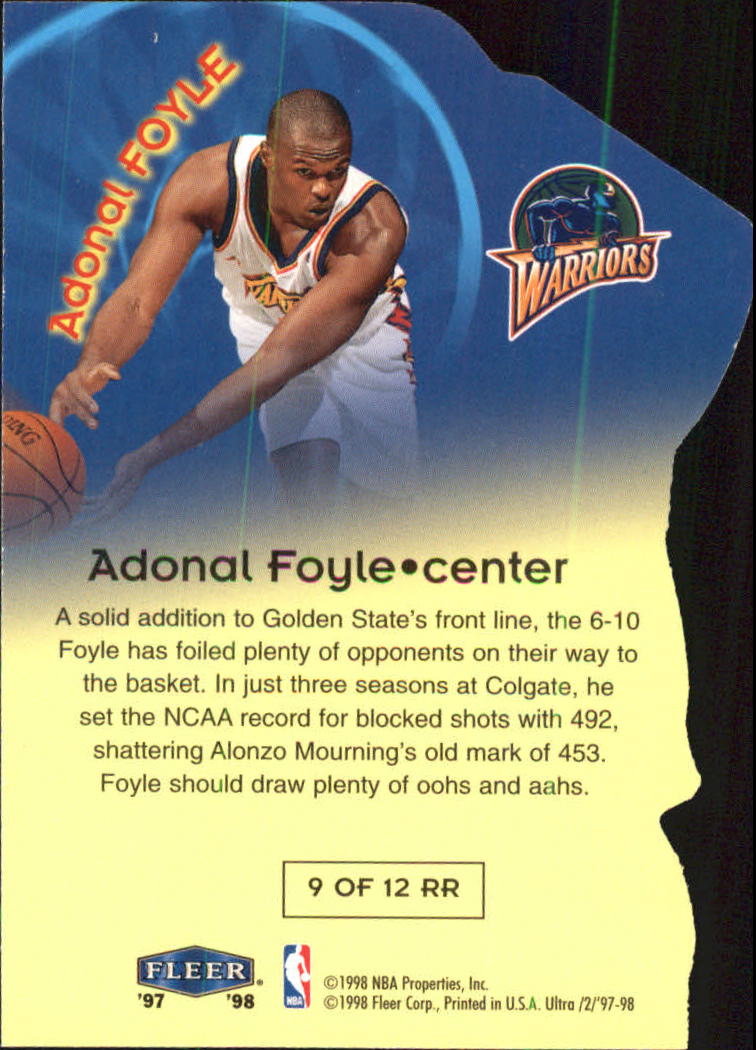 1997/1998 Ultra (Fleer) Basketball Part 2 Insert Cards - Picture 92 of 184