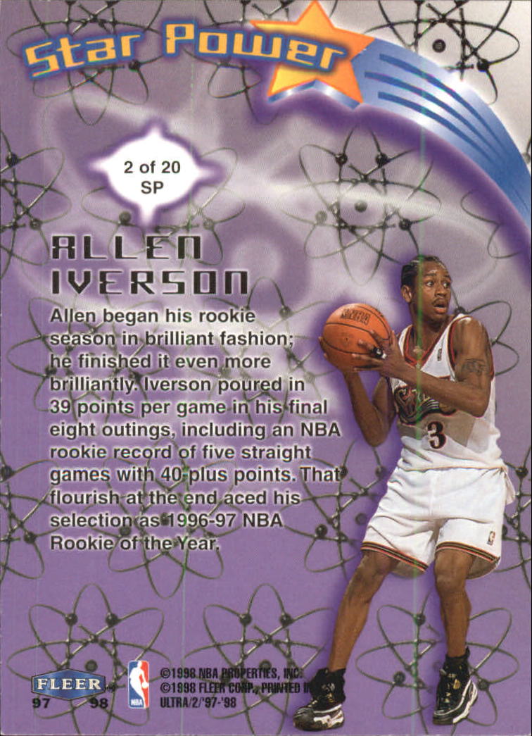 1997/1998 Ultra (Fleer) Basketball Part 2 Insert Cards - Picture 98 of 184