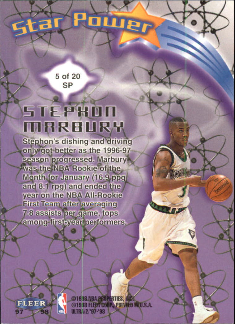 1997/1998 Ultra (Fleer) Basketball Part 2 Insert Cards - Picture 104 of 184