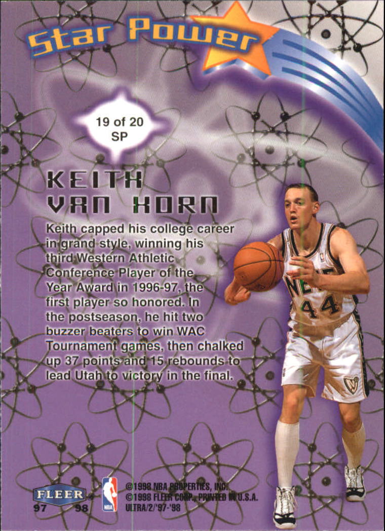 1997/1998 Ultra (Fleer) Basketball Part 2 Insert Cards - Picture 128 of 184