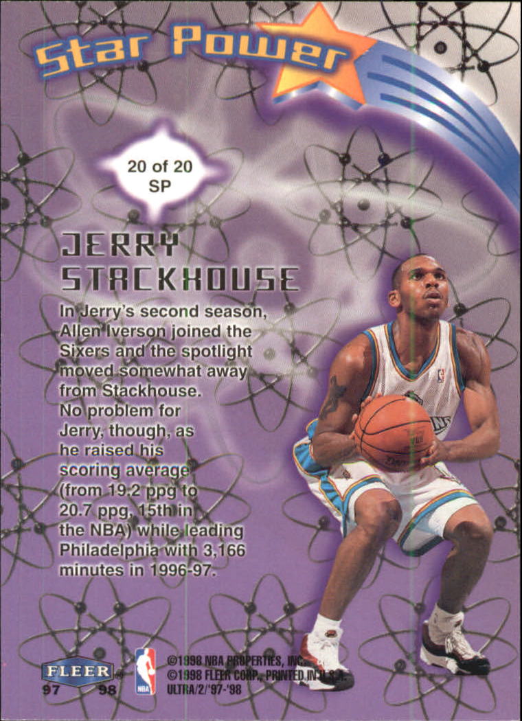 1997/1998 Ultra (Fleer) Basketball Part 2 Insert Cards - Picture 130 of 184