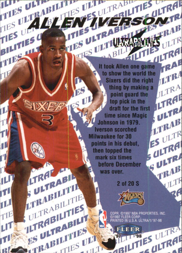 1997/1998 Ultra (Fleer) Basketball Part 2 Insert Cards - Picture 152 of 184