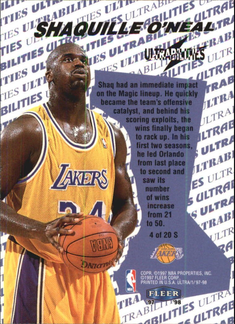 1997/1998 Ultra (Fleer) Basketball Part 2 Insert Cards - Picture 156 of 184