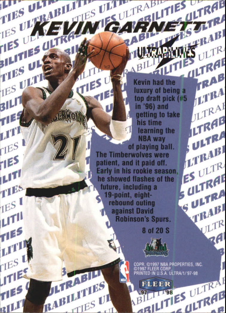 1997/1998 Ultra (Fleer) Basketball Part 2 Insert Cards - Picture 160 of 184