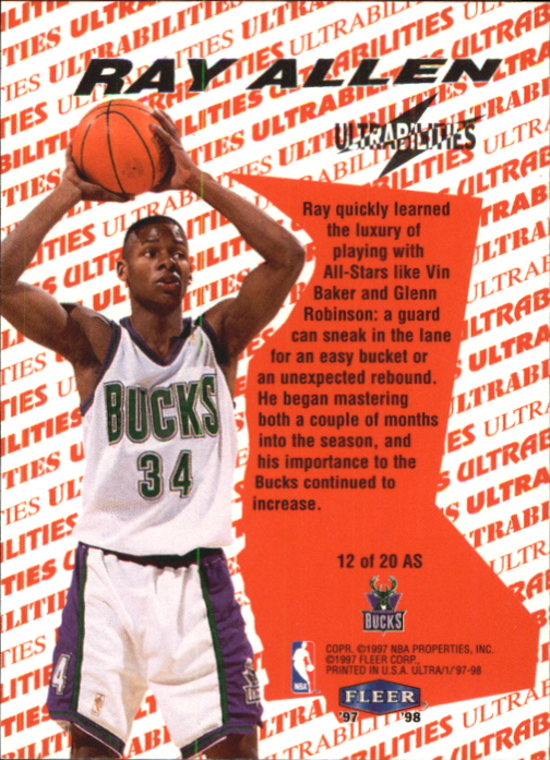 1997/1998 Ultra (Fleer) Basketball Part 2 Insert Cards - Picture 166 of 184